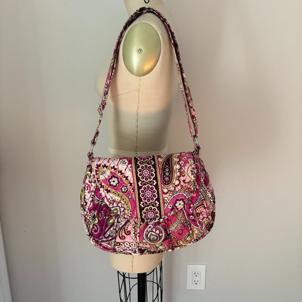 Vera Bradley Messenger Crossbody Very Berry Paisley Print Preppy Y2K
